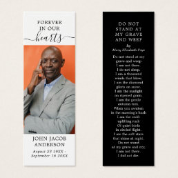 Forever In Our Hearts Funeral Bookmark