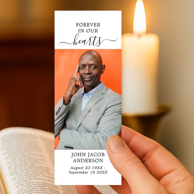 Forever In Our Hearts Funeral Bookmark (Creator Uploaded)