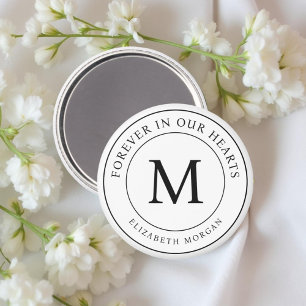 Forever in our Hearts Funeral Memorial Modern Magnet