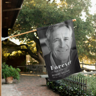 Forever In Our Hearts Funeral Memorial Photo House Flag
