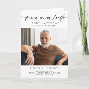 Forever In Our Hearts Funeral Order of Service Program