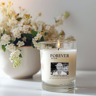 Forever in our hearts Funeral Photo Memorial Scented Candle