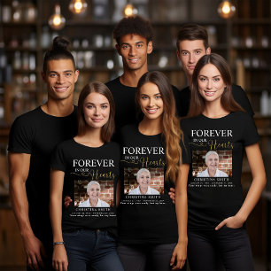Forever in our hearts Funeral Photo Memorial  Tri-Blend Shirt