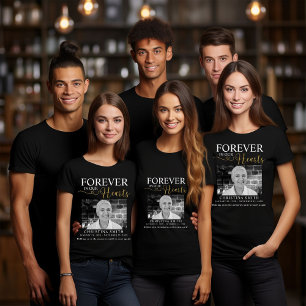 Forever in our hearts Funeral Photo Memorial  Tri- Tri-Blend Shirt