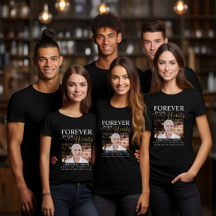 Forever in our hearts Funeral Photo Memorial Tri- Tri-Blend Shirt