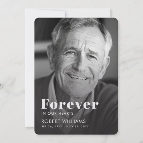 Forever In Our Hearts Funeral Photo Program