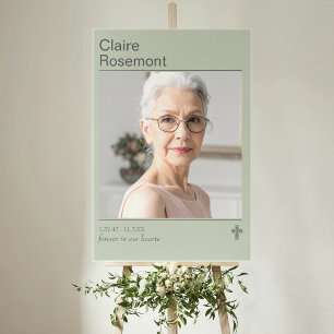 Forever In Our Hearts Funeral Photo Sign