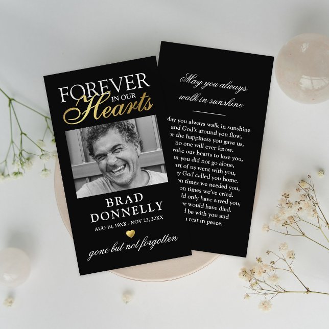 Forever in our Hearts Funeral Prayer Card (Creator Uploaded)