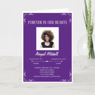 Forever In Our Hearts Funeral Program FP00013
