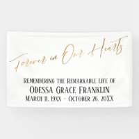 Forever in Our Hearts Gold Handwriting Typography