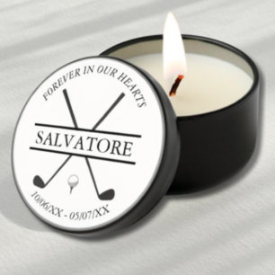 Forever in Our Hearts Golf Memorial   Mini Candle Favors