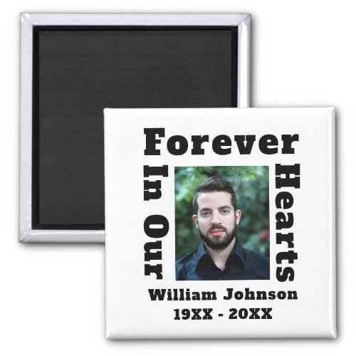 Forever In Our Hearts Grief In Loving Memory Photo Magnet