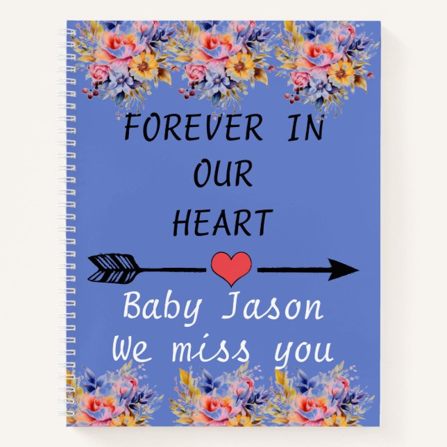 Forever in our hearts grief miscarriage journal (Front)