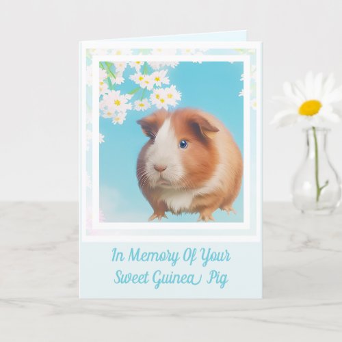 Forever in Our Hearts Guinea Pig sympathy card 