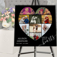 Forever in our Hearts Heart Shaped 9 Photo Collage