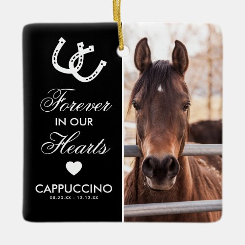 Forever in our Hearts Horse Memorial Keepsake Ceramic Ornament