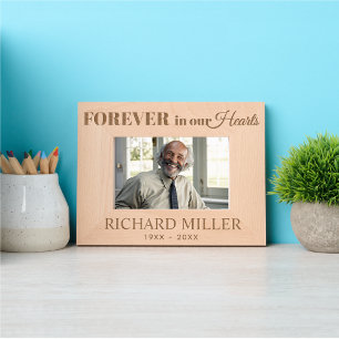 Forever in our hearts in loving memory engraved frames