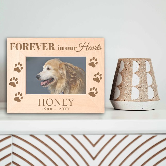 Forever in our hearts in loving memory pet engraved frames (Creator Uploaded)