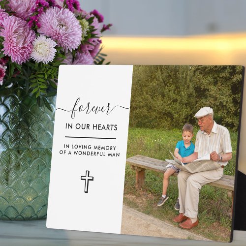 Forever in our Hearts In Loving Memory Photo Plaque