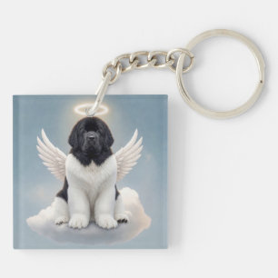 Forever in Our Hearts (Landseer2) Keychain