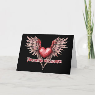 Forever in our hearts letterpress thank you card