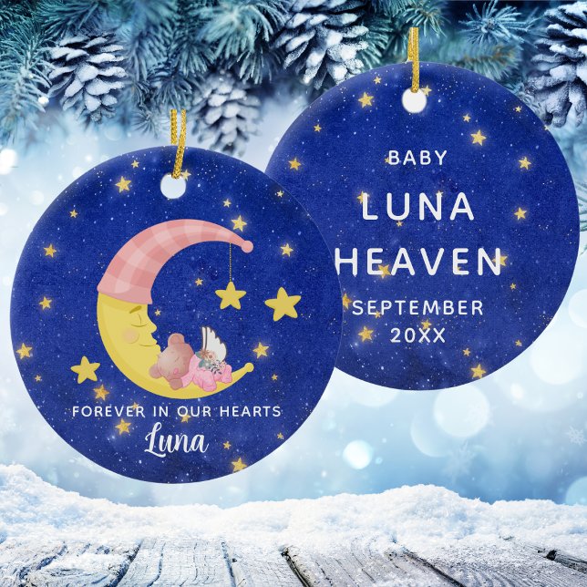 Forever In Our Hearts Memorial Baby Girl Christmas Ceramic Ornament (Forever In Our Hearts Memorial Baby Girl Christmas Ceramic Ornament
)