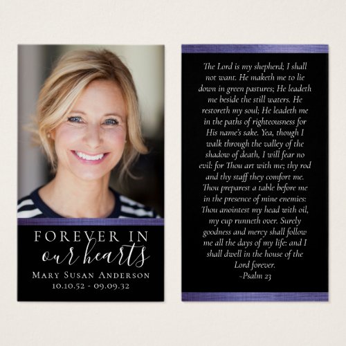 Forever in Our Hearts Memorial Card