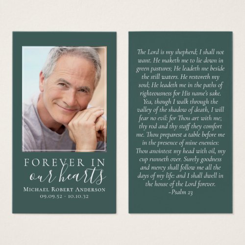 Forever in Our Hearts Memorial Card