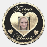 Forever in our Hearts Memorial Classic Round Sticker