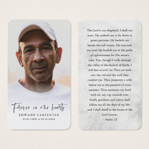Forever in our Hearts Memorial Funeral Card