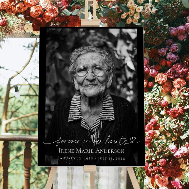 Forever in Our Hearts Memorial Funeral Tribute  Foam Board (Creator Uploaded)