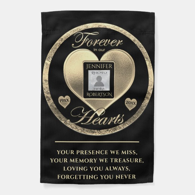 Forever in Our Hearts Memorial Garden Flag (Front)