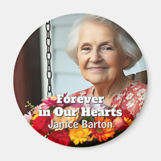 Forever in our Hearts | Memorial Keepsake Photo Magnet