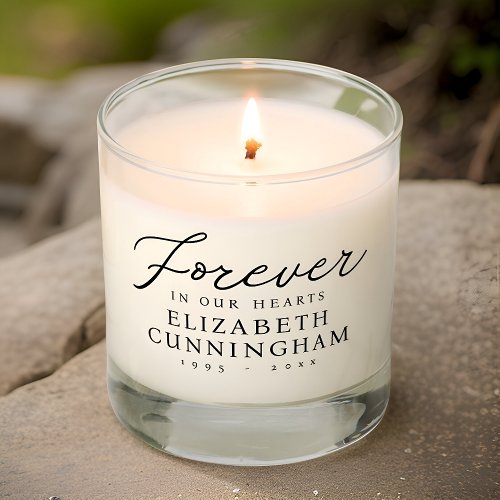 Forever in our Hearts Memorial Modern Chic Scented Candle