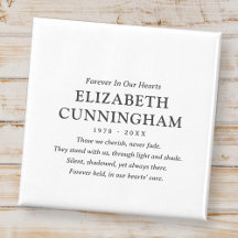 Forever In Our Hearts Memorial Modern Simple Quote