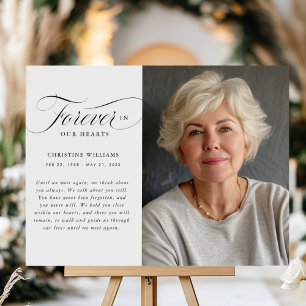 "Forever in our Hearts" Memorial, Name, Photo Foam Board