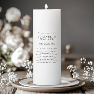 "Forever in our Hearts" Memorial Ornament Pillar Candle