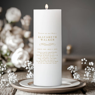 "Forever in our Hearts" Memorial Ornament Pillar Candle