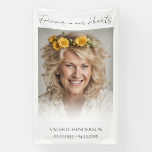 Forever in our Hearts Memorial Photo Banner