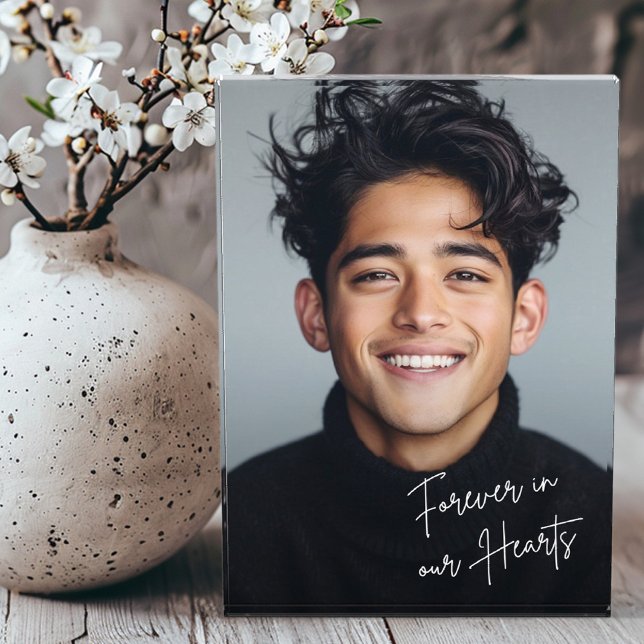 Forever in our hearts memorial photo block (Forever in our hearts memorial photo block)