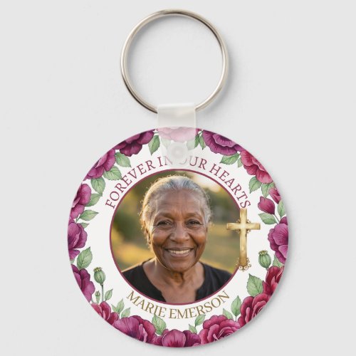 Forever in our Hearts | Memorial Photo Keychain
