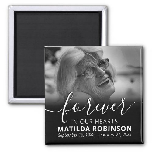 Forever in our Hearts Memorial Photo Magnet