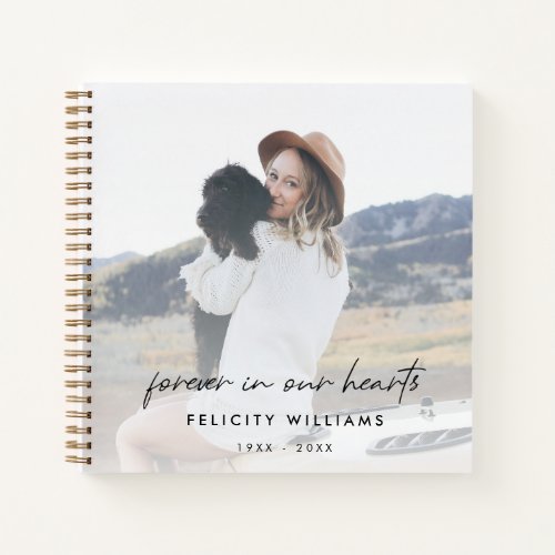 Forever in our Hearts Memorial Photo Memory Notebook