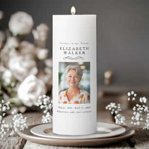 "Forever in our Hearts" Memorial  Photo Ornament Pillar Candle