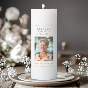 "Forever in our Hearts" Memorial Photo Ornament Pillar Candle