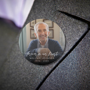 Forever In Our Hearts Memorial Photo Script Button