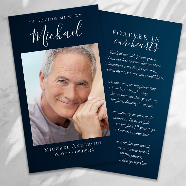 Forever in Our Hearts Memorial Prayer Card (Creator Uploaded)