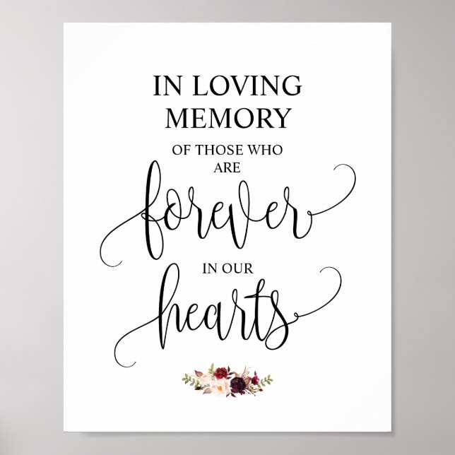 Forever In Our Hearts Memorial Sign v13 (Front)