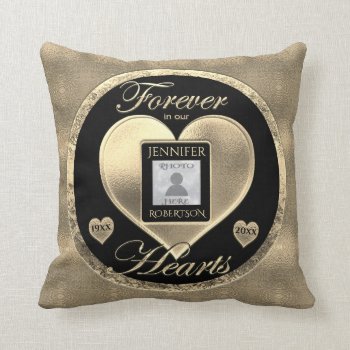Forever In Our Hearts Memorial Throw Pillow by MemorialGiftShop at Zazzle