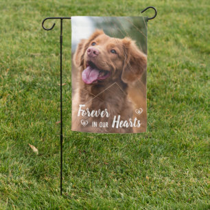 Forever in our Hearts Memorials Keepsake Photo Dog Garden Flag